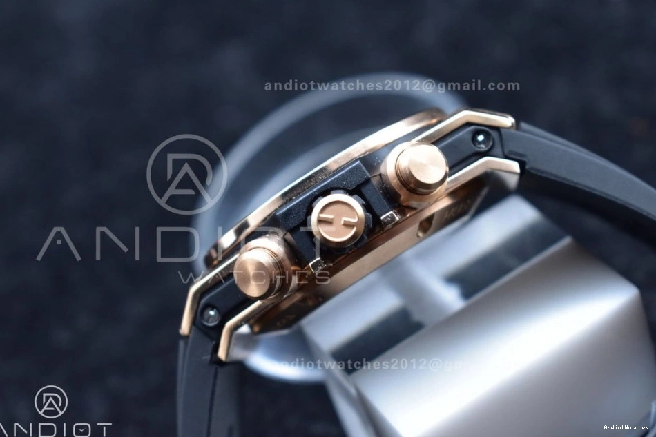 Strap GoodFit ZF Bang Edition Rubber RG Best Hublot 904 Big Dial on Skeleton Unico Black 1:1 A 0420